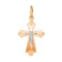 Золотая подвеска крест ЗОЛОТЫЕ УЗОРЫ 20-0197