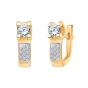 Золотые серьги с фианитом АТОЛЛ 20253