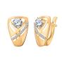Золотые серьги с фианитом АТОЛЛ 20676