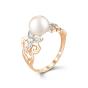 Золотое кольцо с жемчугом и фианитом DEFLEUR 21143A1