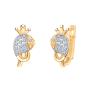 Золотые серьги с фианитом АТОЛЛ 21225