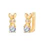 Золотые серьги с фианитом АТОЛЛ 21262