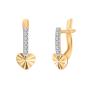 Золотые серьги с фианитом АТОЛЛ 22061