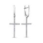 Длинные серьги из белого золота с бриллиантом VESNA 22114-251-01-00