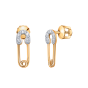 Золотые серьги пусеты-гвоздики с фианитом АТОЛЛ 22116