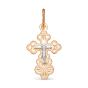 Золотая подвеска крест ЗОЛОТЫЕ УЗОРЫ 23-0011