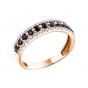 Золотое кольцо дорожка с бриллиантом и сапфиром АЛЕКСАНДРА 3010702