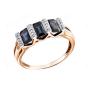 Золотое кольцо с бриллиантом и сапфиром АЛЕКСАНДРА 3011056
