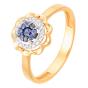 Золотое кольцо с бриллиантом и сапфиром АЛЕКСАНДРА 3011708