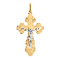 Золотая подвеска крест ВЫСТАВКА 3073