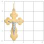 Золотая подвеска крест ВЫСТАВКА 3073