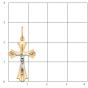 Золотая подвеска крест АТОЛЛ 3076
