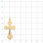 Золотая подвеска крест АТОЛЛ 3119