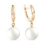 Золотые серьги с жемчугом и фианитом DEFLEUR 32070A1