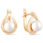 Золотые серьги с жемчугом DEFLEUR 32141A1