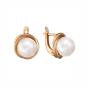 Золотые серьги с жемчугом DEFLEUR 32142A1