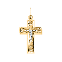 Золотая подвеска крест АТОЛЛ 3235