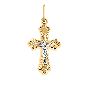 Золотая подвеска крест АТОЛЛ 3237