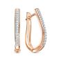 Золотые серьги дорожки с бриллиантом BRILLIANT STYLE 3363-210