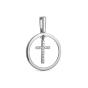Подвеска крест из белого золота с бриллиантом BRILLIANT STYLE 3564-31001