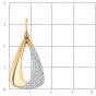 Золотая подвеска с фианитом АТОЛЛ 50121