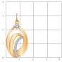Золотая подвеска с фианитом АТОЛЛ 50215
