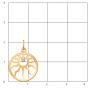 Золотая подвеска с фианитом АТОЛЛ 50231