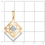 Золотая подвеска с фианитом АТОЛЛ 50257