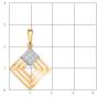 Золотая подвеска с фианитом АТОЛЛ 50269
