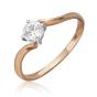 Золотое кольцо с кристаллом swarovski и фианитом ПЛАТИНА 51-0531-38 Золотое кольцо с кристаллом swarovski и фианитом ПЛАТИНА 51-0531-38
