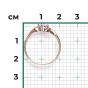 Золотое кольцо с кристаллом swarovski и фианитом ПЛАТИНА 51-0531-38 Золотое кольцо с кристаллом swarovski и фианитом ПЛАТИНА 51-0531-38