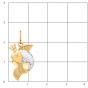 Золотая подвеска с фианитом АТОЛЛ 5352