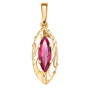 Золотая подвеска с рубином гидротермальным АТОЛЛ 5377ас1 Золотая подвеска с рубином гидротермальным АТОЛЛ 5377ас1