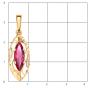 Золотая подвеска с рубином гидротермальным АТОЛЛ 5377ас1 Золотая подвеска с рубином гидротермальным АТОЛЛ 5377ас1