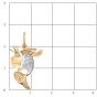 Золотая подвеска с фианитом АТОЛЛ 5573