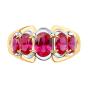 Золотое кольцо с рубиновым корундом SOKOLOV 714437