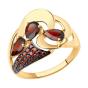 Золотое кольцо с гранатом SOKOLOV 714806