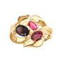 Золотое кольцо с рубином гидротермальным SOKOLOV 714860