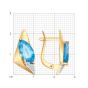 Золотые серьги с топазом и фианитом SOKOLOV 725146