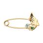 Золотая брошь булавка с топазом SOKOLOV 740275