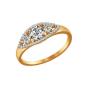 Золотое кольцо с кристаллом swarovski SOKOLOV 81010195 Золотое кольцо с кристаллом swarovski SOKOLOV 81010195