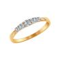 Золотое кольцо дорожка с кристаллом swarovski SOKOLOV 81010235 Золотое кольцо дорожка с кристаллом swarovski SOKOLOV 81010235