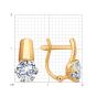 Золотые серьги с кристаллом swarovski SOKOLOV 81020214