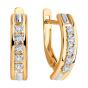 Золотые серьги с кристаллом swarovski SOKOLOV 81020426