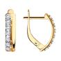 Золотые серьги дорожки с кристаллом swarovski SOKOLOV 81020430 Золотые серьги дорожки с кристаллом swarovski SOKOLOV 81020430