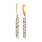 Золотые длинные серьги с кристаллом swarovski SOKOLOV 81020432