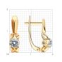 Золотые серьги с кристаллом swarovski SOKOLOV 81020550
