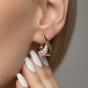 Золотые серьги с фианитом ДИНАСТИЯ 904912-1102