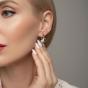 Золотые серьги с фианитом ДИНАСТИЯ 904912-1102
