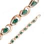 Золотой браслет с изумрудом гидротермальным ЗОЛОТОЙ КРИСТАЛЛ БР-103НИ_18